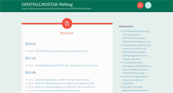 Desktop Screenshot of blog.ophthalmostar.de