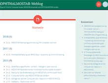 Tablet Screenshot of blog.ophthalmostar.de